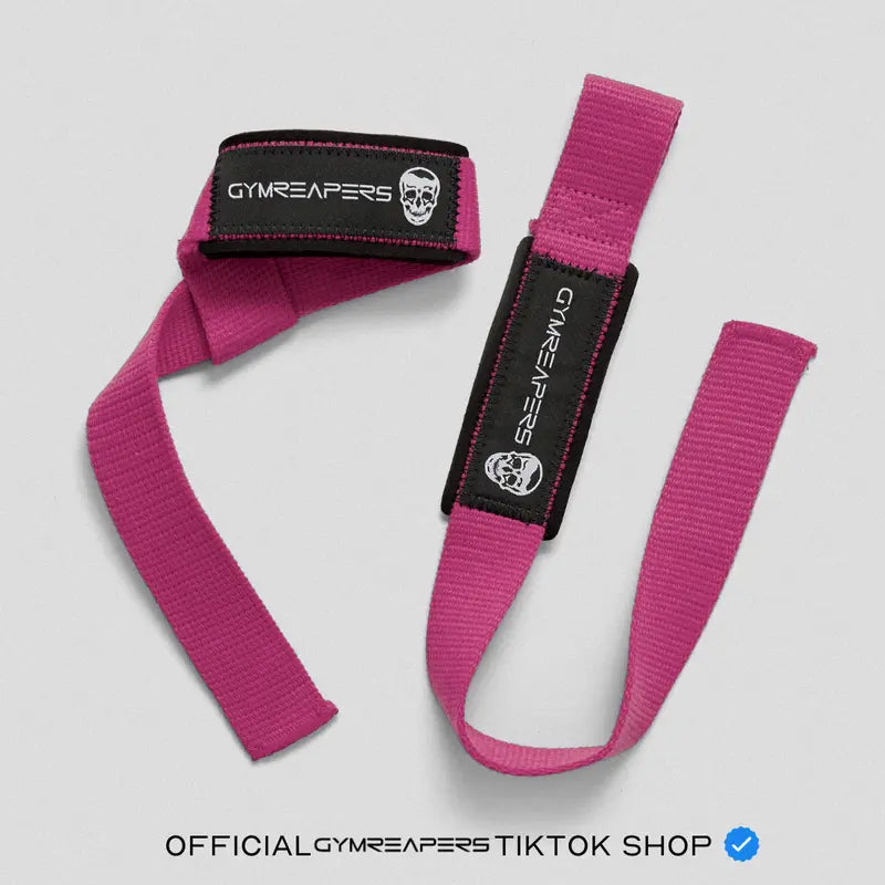 Gymreapers Lifting Straps for Weightlifting Bodybuilding Powerlifting & Strength Training - Premium Padded Neoprene Deadlift Straps with 18" Cotton for Pull-Ups Rows Shrugs Heavy Lifts & Gym Workouts - Grip Support & Wrist Protection Set of 2