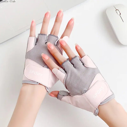 Unisex Workout & Gym Accessories Set - Fingerless Nonslip Weight Lifting Gloves with Callus Protection, Breathable Fabric, and Sports Sunglasses